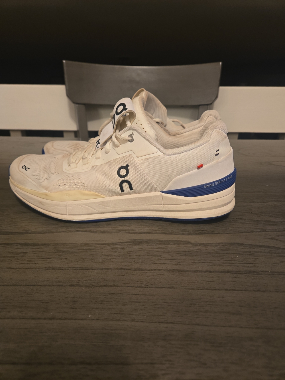 On Running Cloudace Men’s Running Shoes in White with Blue Accents